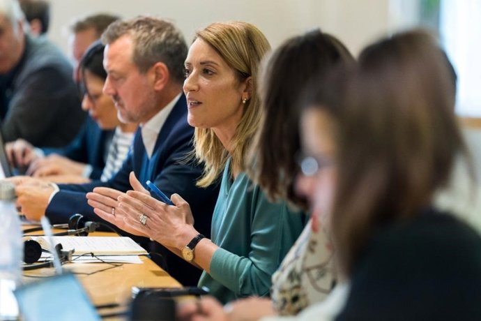 La presidenta del Parlamento Europeo, Roberta Metsola