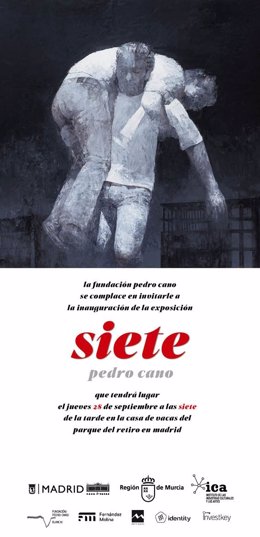 Cartel de la exposición 'Siete' del pintor Pedro Cano en Madrid