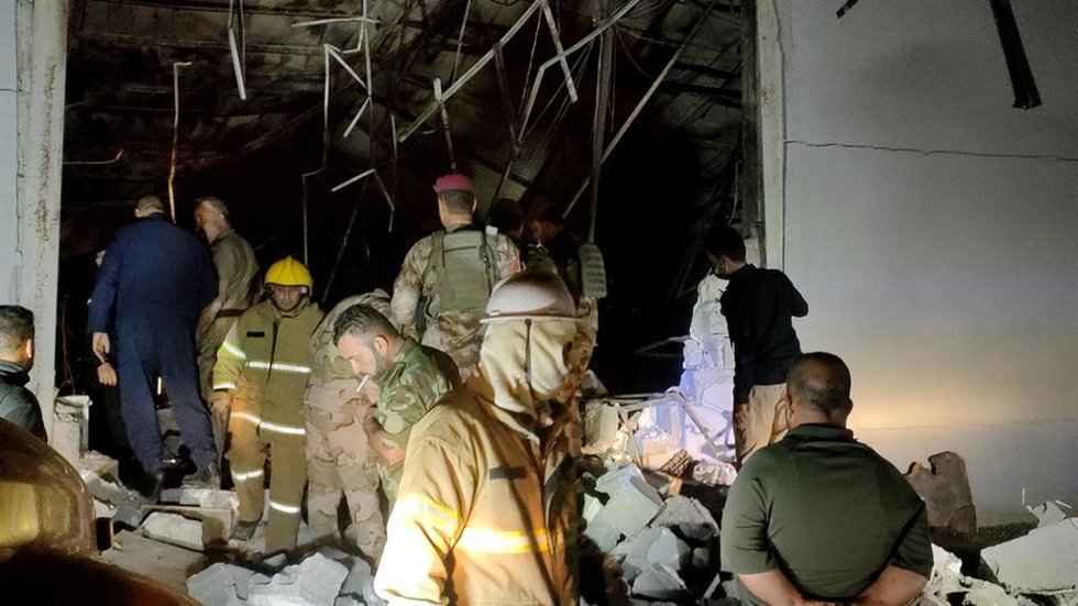 Daños materiales a causa de un incendio durante la celebración de una boda en Al Hamdaniya, Irak