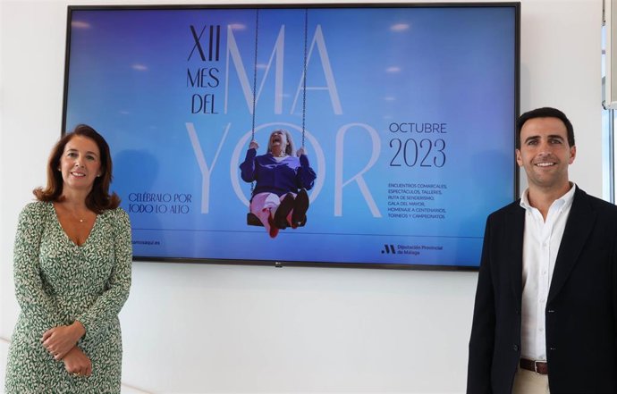 La vicepresidenta de Ciudadanía y Equilibrio Territorial, de la Diputación, Antonia Ledesma, junto al diputado de Mayores, José Santaolalla,