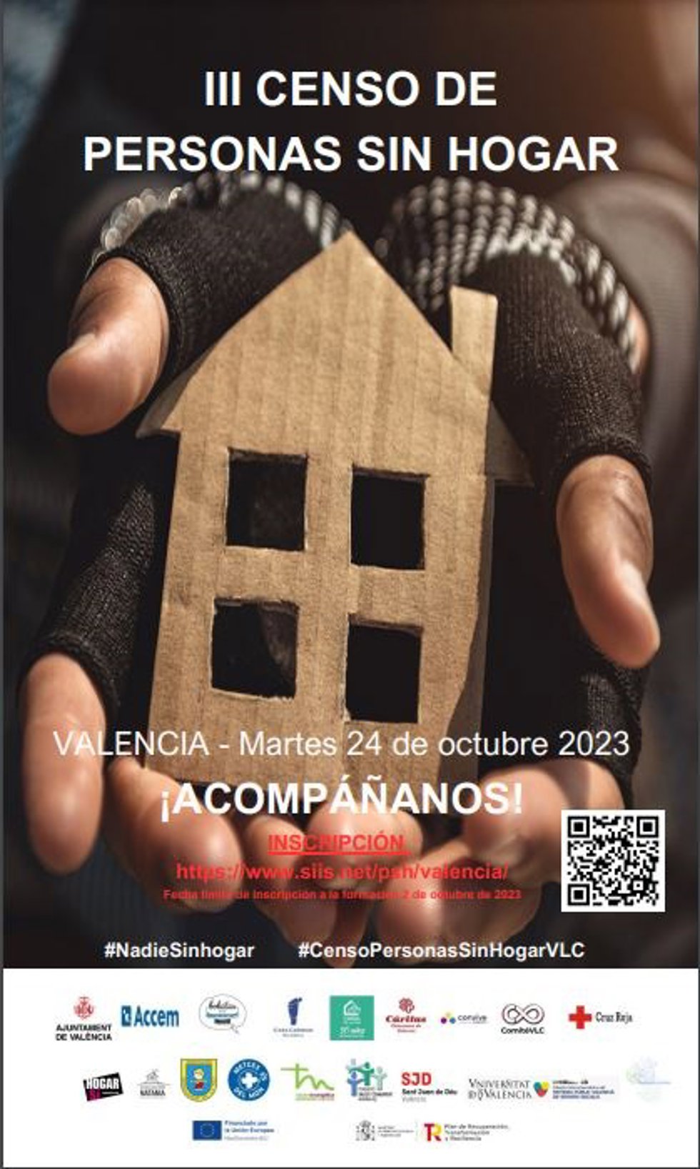 Cartel del III Censo de Personas sin Hogar de Valncia