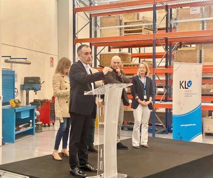 El director general de Lanbide, Francisco Pedraza. En el acto inaugural de Katea