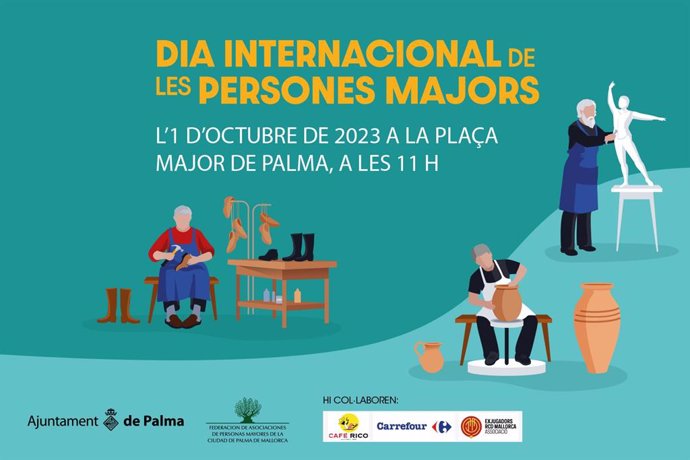 Palma presenta las actividades para celebrar este domingo el Día de las Personas Mayores.