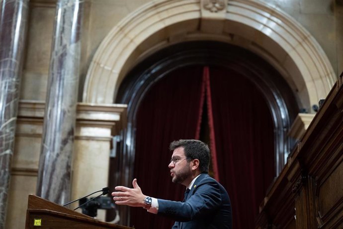 El presidente Pere Aragons en el Debate de Política General.