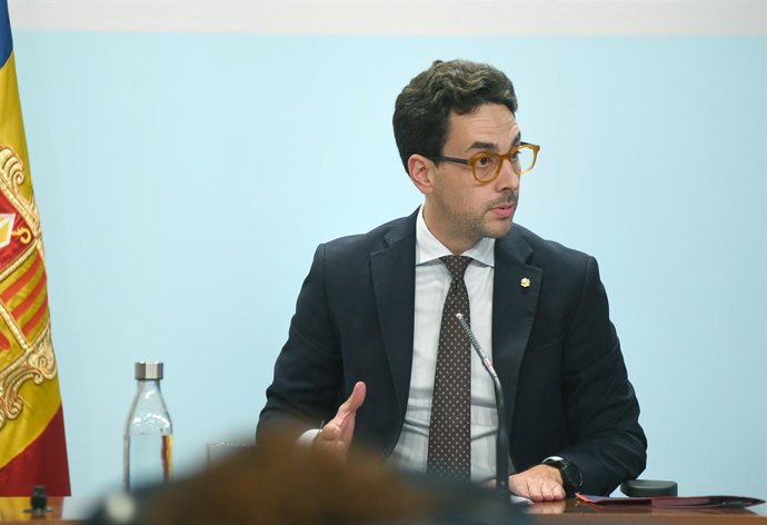 El ministre portaveu d'Andorra en la roda de premsa d'aquest dimecres
