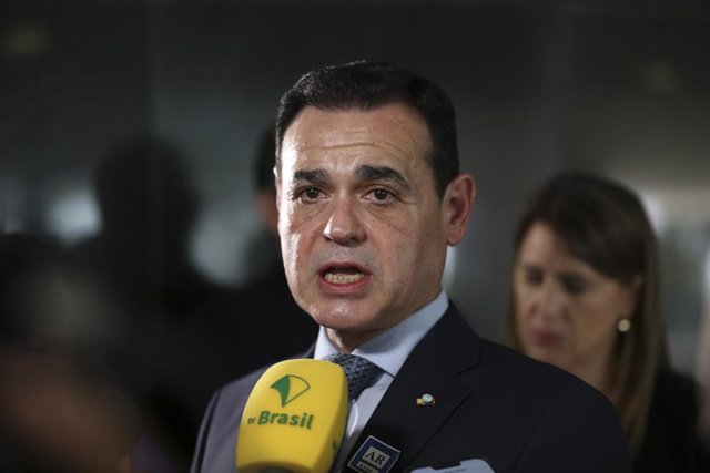 Archivo - 26 September 2022, Brazil, Brasilia: Ruben Ramirez Lezcano, member of the OAS electoral observation mission and former foreign minister of Paraguay, makes statements after a meeting with President Bolsonaro at the presidential palace. Photo: Jos