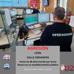 Gráfico elaborado por el 112 con datos sobre la agresión a un varón en León