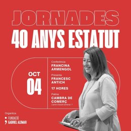 Cartel del 40 aniversario del Estatut d'Autonomia balear.