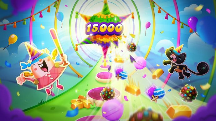 Nivel 15.000 del videojuego Candy Crush Saga.