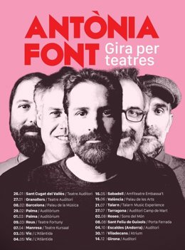 Cartel de la gira por teatros de Antnia Font