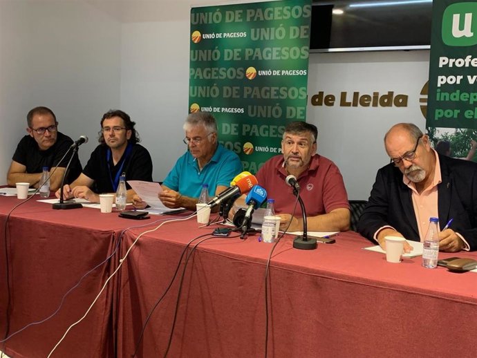 Rueda de prensa de Unió de Pagesos
