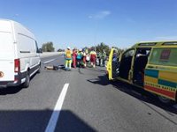 Herido grave un motorista tras sufrir un accidente en la A-4 a la altura de Valdemoro