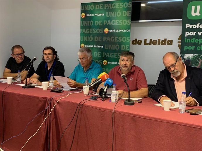 Roda de premsa d'Unió de Pagesos