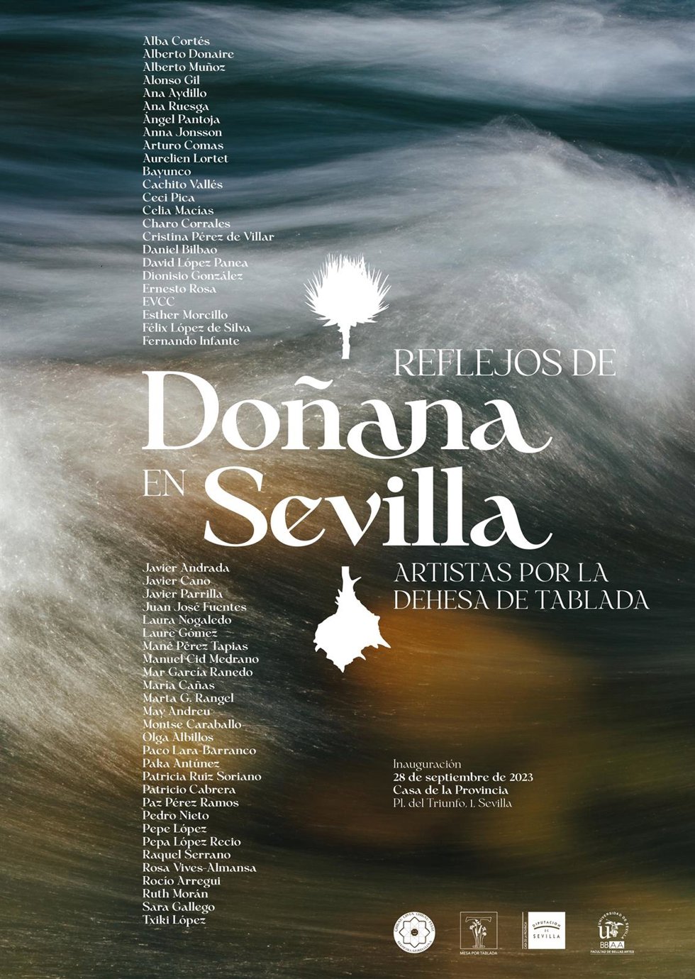 Cartel de la muestra colectiva sobre la riqueza natural del área metropolitana de Sevilla.
