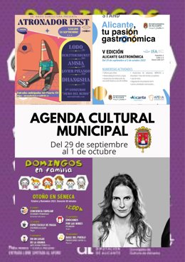 La agenda cultural de Alicante del 29 de septiembre al 1 de octubre.