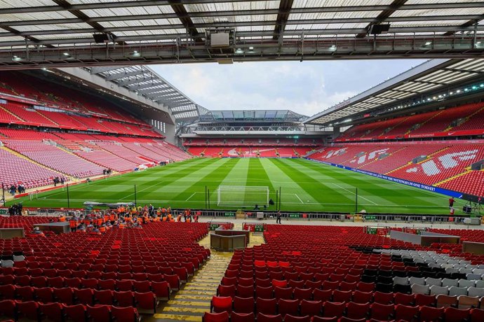 Archivo - Estadio de Anfield, en Liverpool. 