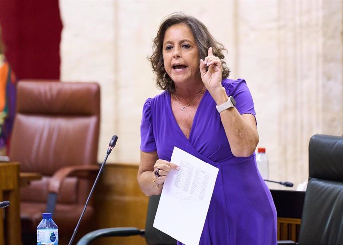 La consejera de Salud y Consumo, Catalina García, en el Parlamento andaluz.