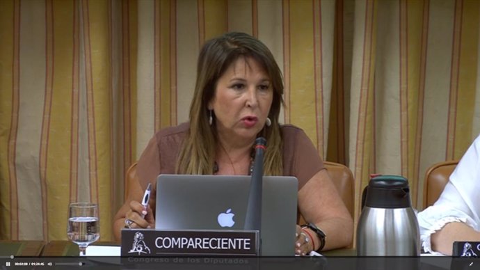 Archivo - Comparecencia de la presidenta de ACAI, Francisca García, en en el Congreso