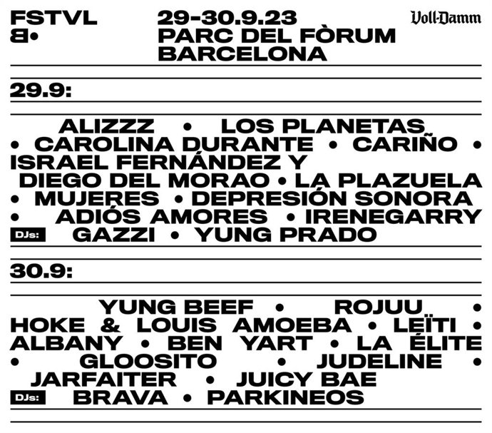 Cartel del Festival B de Barcelona