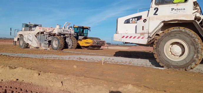 Obras del ramal técnico del tramo norte de la línea 3 del Metro de Sevilla.