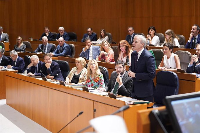 El presidente de las Cortes de Aragón, Jorge Azcón.