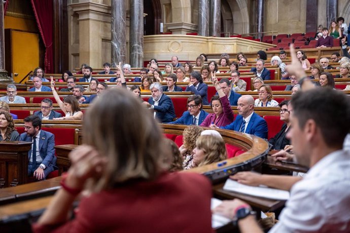 Votaciones durante el tercer Debate de Política General de la legislatura, en el Parlament de Catalunya, a 29 de septiembre de 2023, en Barcelona, Catalunya (España). El debate arrancó el pasado 26 de septiembre y termina hoy, 29 de septiembre. Durante 