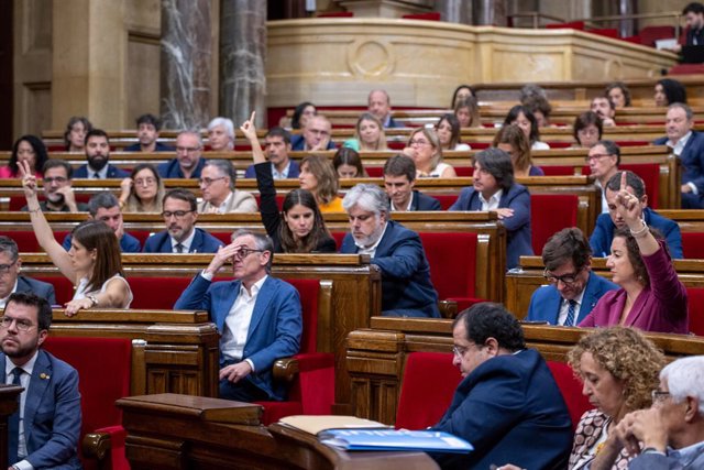 Votaciones durante el tercer Debate de Política General de la legislatura, en el Parlament de Catalunya, a 29 de septiembre de 2023, en Barcelona, Catalunya (España).  