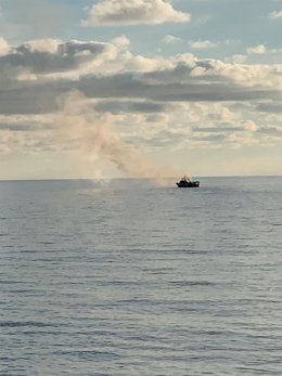 Imagen del rescate llevado a cabo por la Armada