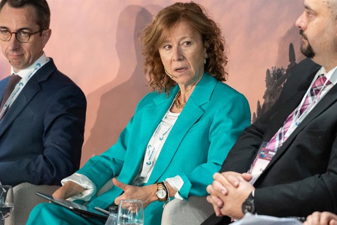 Archivo - La subgobernadora del Banco de España, Margarita Delgado, participa en una mesa redonda del evento Madrid AML/VFT Conference, a 30 de junio de 2023, en Madrid (España). 
