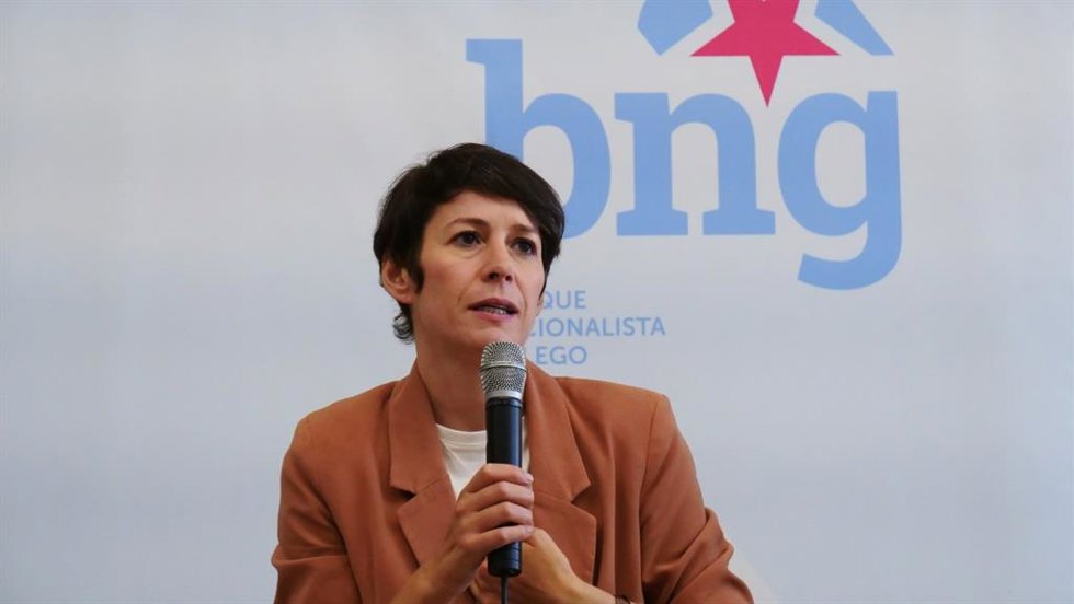 La portavoz nacional del BNG, Ana Pontón, en el acto con mujeres del ámbito del deporte