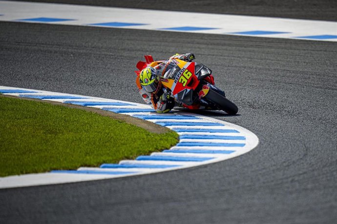 El piloto de MotoGP Joan Mir (Repsol Honda) durante los entrenamientos del viernes del GP Japón 2023, en Motegi