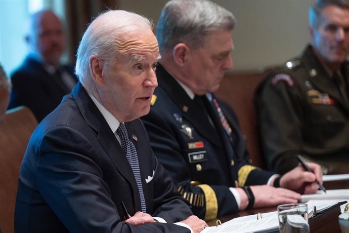 Archivo - Joe Biden y el general Mark Milley 