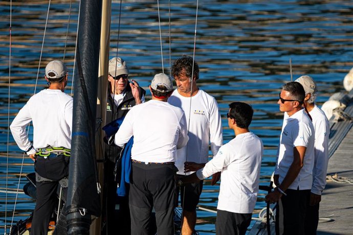 Juan Carlos I en el primer día de regatas en Sanxenxo (Pontevedra), 29 de septiembre de 2023.
