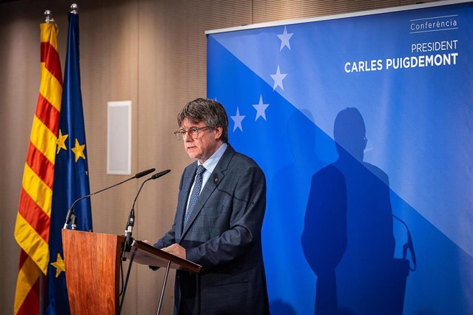 El expresidente de la Generalitat y eurodiputado de Junts, Carles Puigdemont