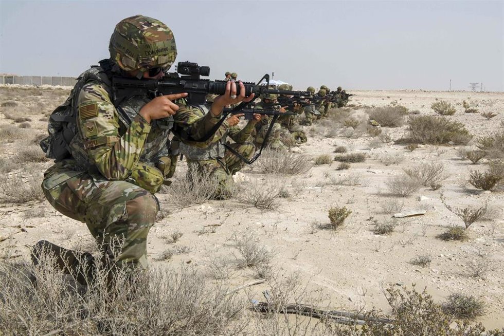 Archivo - Entrenamiento de militares estadoundienses del Mando Central del Ejército en Qatar 