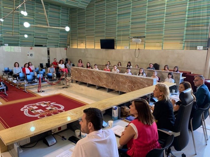 Participantes en la primera sesión del Consejo de la Infancia y la Adolescencia de Almería.