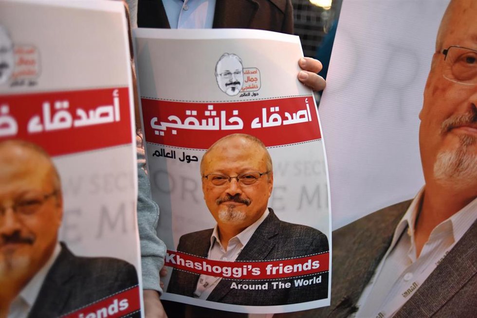 Archivo - Protesta frente al consulado de Arabia Saudí en la ciudad turca de Estambul tras el asesinato del periodista Yamal Jashogi