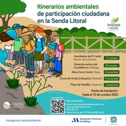 La Diputación invita a conocer los itinerarios ambientales de la Senda Litoral