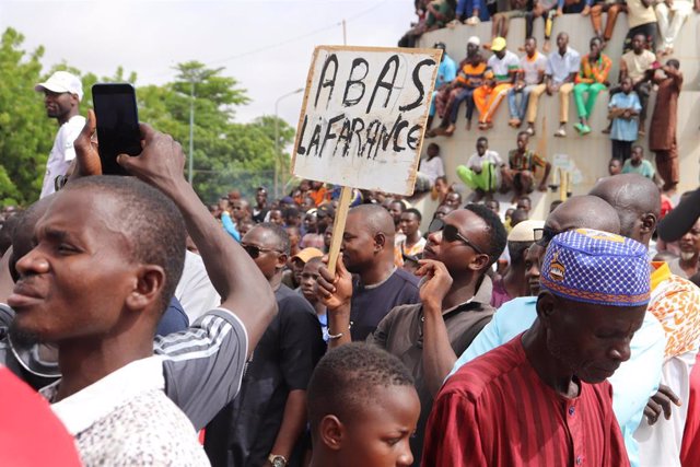 Archivo - Manifestaciones contra Francia en Níger