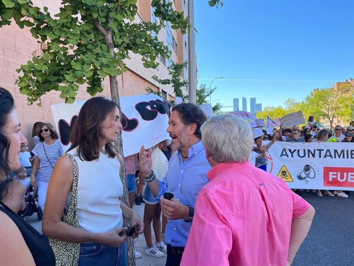 La portavoz de Más Madrid en el Ayuntamiento, Rita Maestre, en la manifestación contra el cantón de Montecarmelo