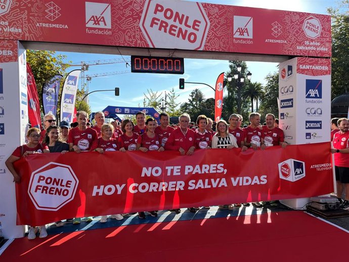 La carrera solidaria 'Ponle freno' de Santander bate récord de participación, con mas de mil corredores.