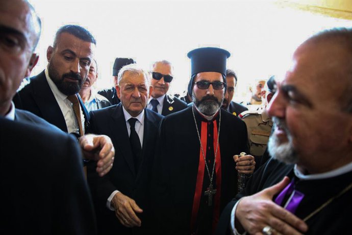 Funeral por el incendio del salón de bodas en Al Hamdaniya