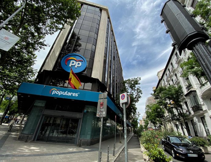 Archivo - Seu nacional del PP a Madrid
