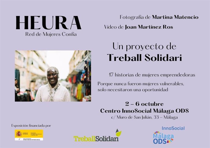 Cartel de la muestra 'Heura' que se expone en el Centro InnoSocial Málaga ODS