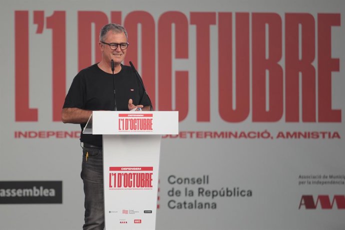 El president de l'Associació de Municipis per la Independncia (AMI) en l'acte pel sis aniversari de el 1-O
