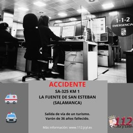 Gráfico elaborado por el 112 con datos sobre el accidente mortal en la SA-325