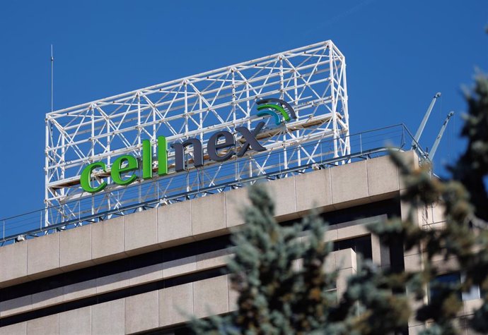 Archivo - Fachada de la sede de Cellnex, a 13 de marzo de 2023, en Madrid (España). 