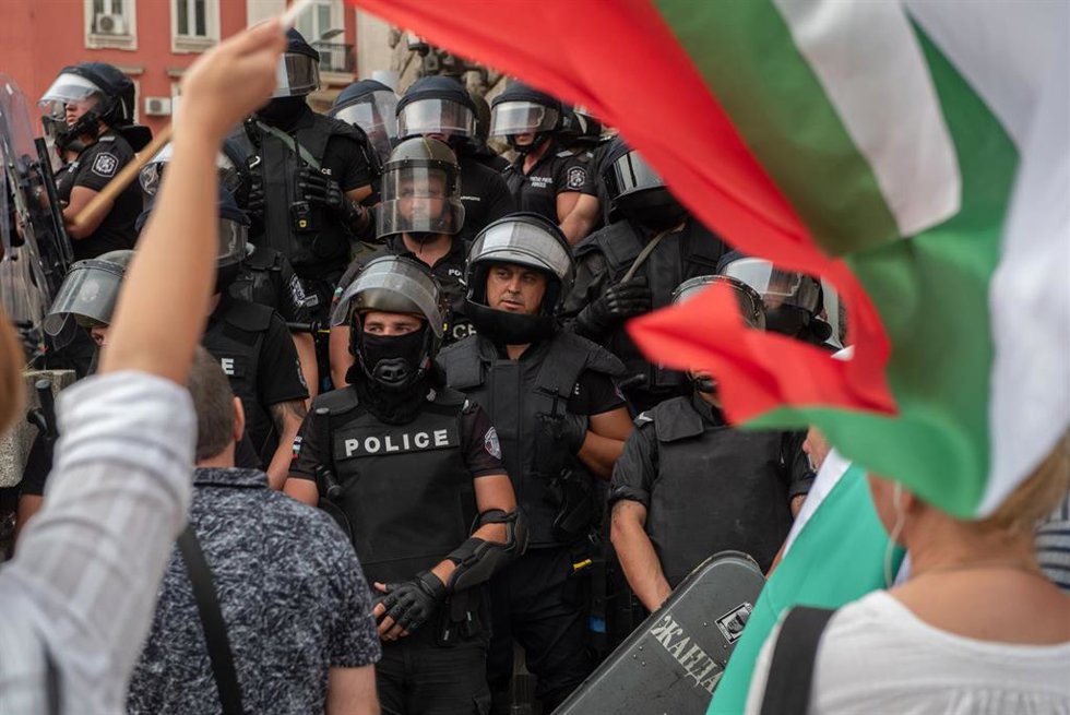 Archivo - Imagen de archivo de protestas en Bulgaria.