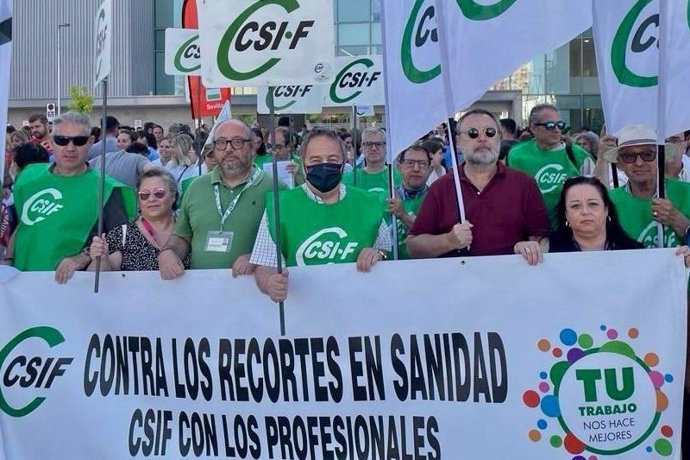 Imagen de archivo de una protesta sanitaria de CSIF