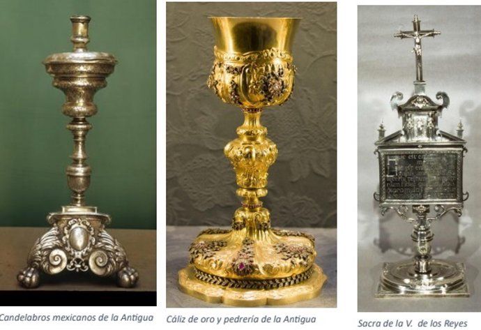 Alguna de las piezas que se pueden contemplar en la exposición 'Plata y otras dádivas indianas' en la Catedral y el Palacio Arzobispal de Sevilla.
